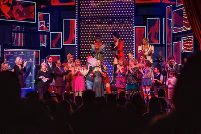 Callum Francis, Cyndi Lauper, and the Cast of KINKY BOOTS Photo
