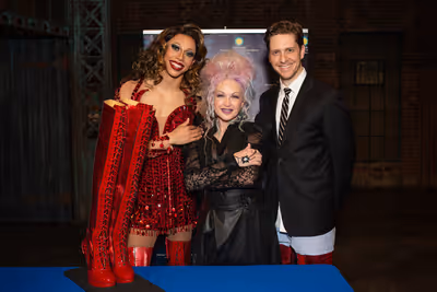 Callum Francis, Cyndi Lauper, and Andy Kelso Photo