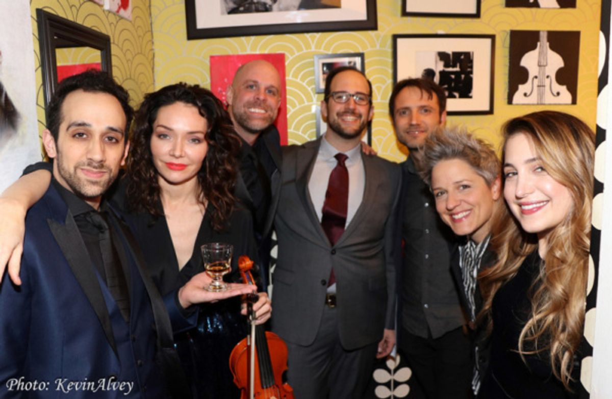 George Abud, Katrina Lenk, Andrei Strizek, James Abud, Sam Sadigursky, Allison Miller, Alexandra Eckhardt at 