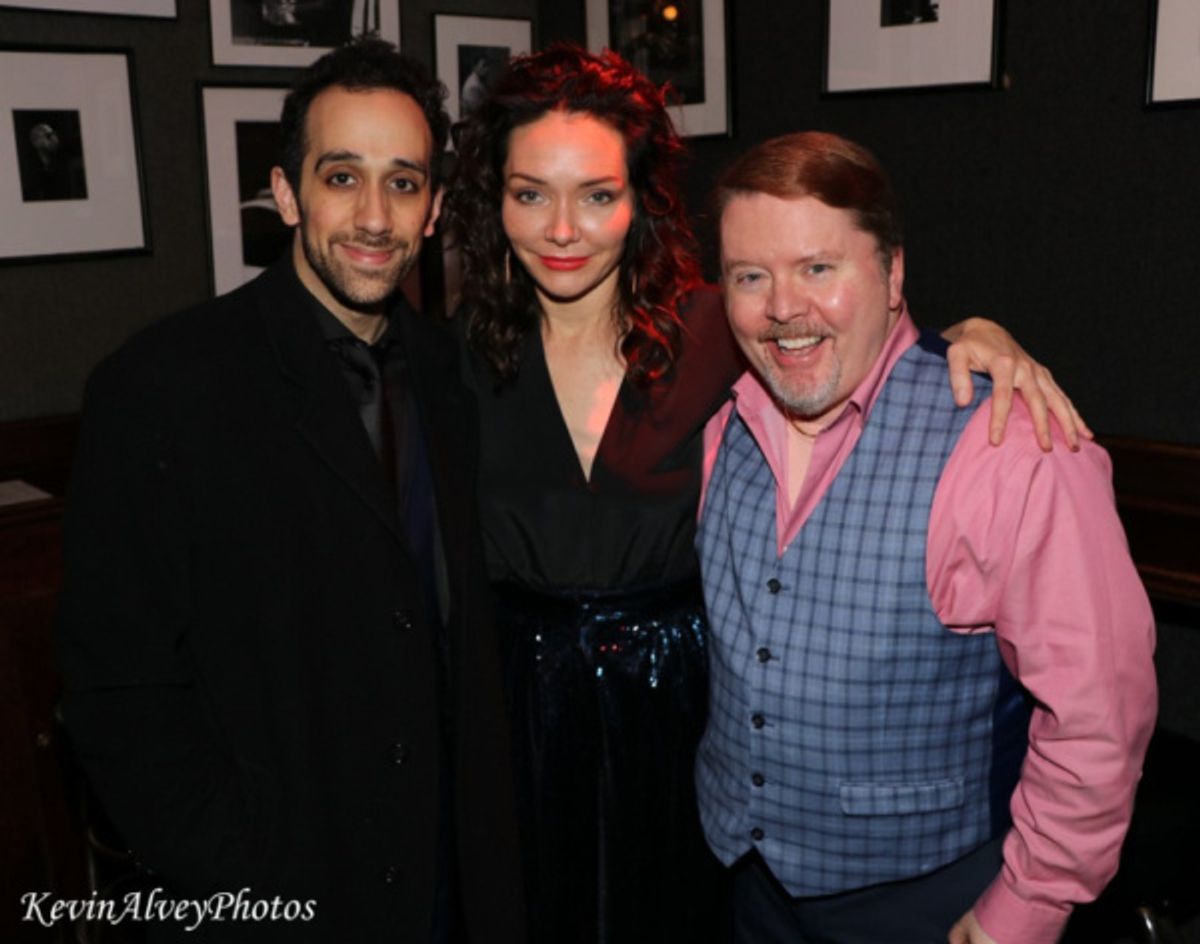George Abud, Katrina Lenk, Kevin Alvey at 