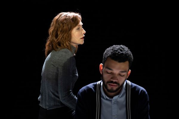 Isabelle Huppert and Justice Smith Photo
