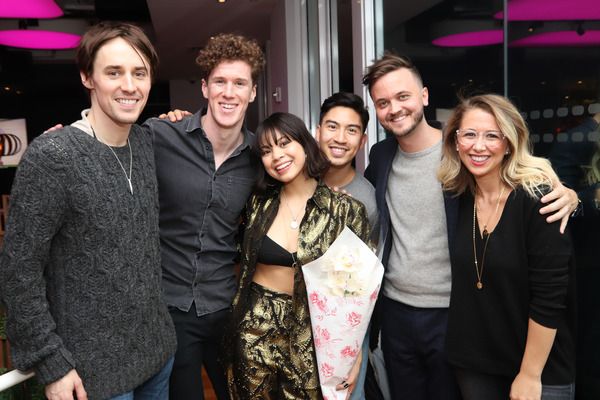 Reeve Carney, Leo Roberts, Eva Noblezada, Devin Ilaw, Jude Obermuller, and Claire Ort Photo
