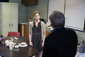 Una (Betsy Bowman) stands up to Ray (Jim Poole) Photo