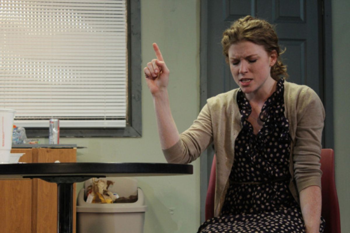 Una (Betsy Bowman) recounts the events of her past. at 