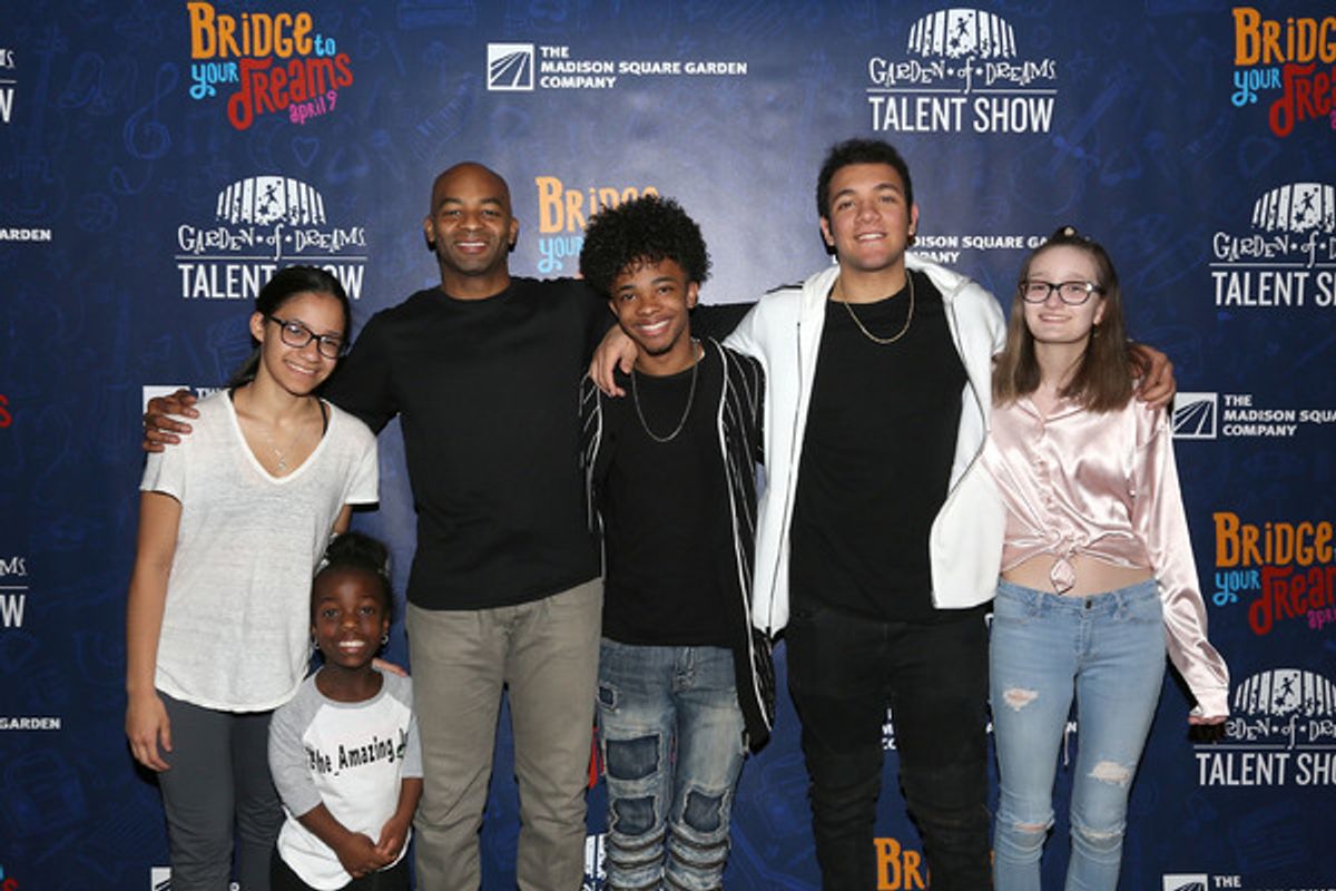 Brandon Victor Dixon with Garden of Dreams Kids at 