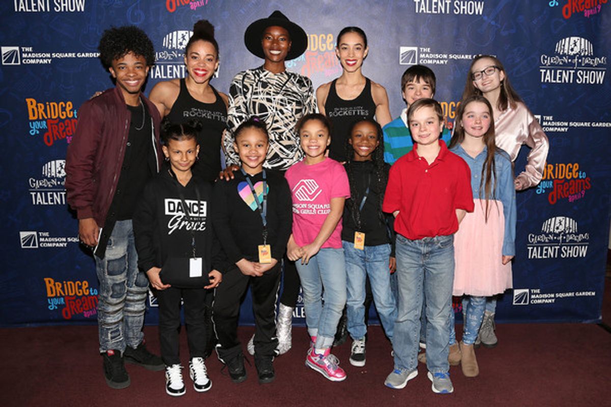  Damaris Lewis, Jackie Aitken and Samantha Berger (Radio City Rockettes) with Garden of Dreams Kids at 