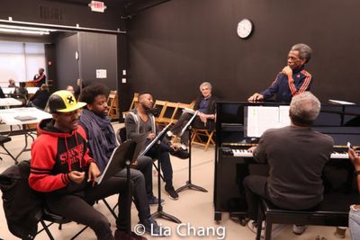 Lamont Brown, C.K. Edwards, Wesley Barnes, Jim Mirrione, Director Andre De Shields an Photo