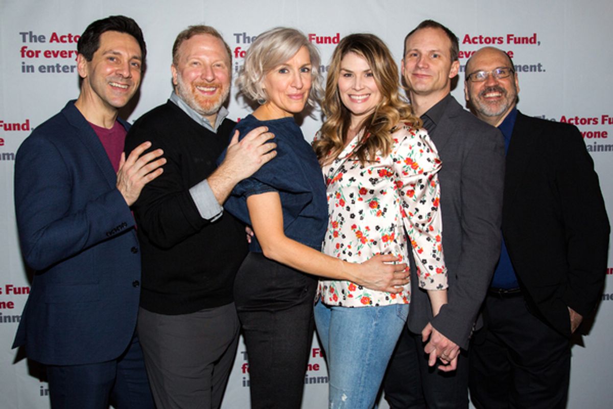 Michael Berresse, Hunter Bell, Susan Blackwell, Heidi Blickenstaff, Jeff Bowen, Larry Pressgrove at 