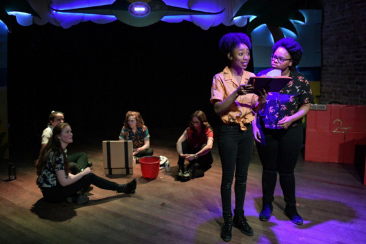 Schanora Wimpie and Taylor Wisham with (back, l to r) ZoÃ« DePreta, Callie Harlow, Jourdan Lewanda and Isa Ramos at 