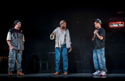 Mike Cherry (Jason), AndrÃ© Teamer (Brucie) and Edgar Miguel Sanchez (Chris) Photo