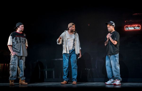 Mike Cherry (Jason), AndrÃ© Teamer (Brucie) and Edgar Miguel Sanchez (Chris) Photo