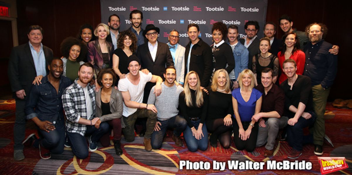 John Behlmann, Julie Halston, Sarah Stiles, Santino Fontana, Lilli Cooper, Andy Grotelueschen, Michael McGrath and Reg Rogers with the cast and creative team at 