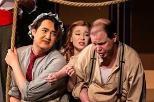  Round is a shape. Sebastian Adams (Mrs. Bumbrake,) Meg Pace (Molly Aster,) & David Z Photo