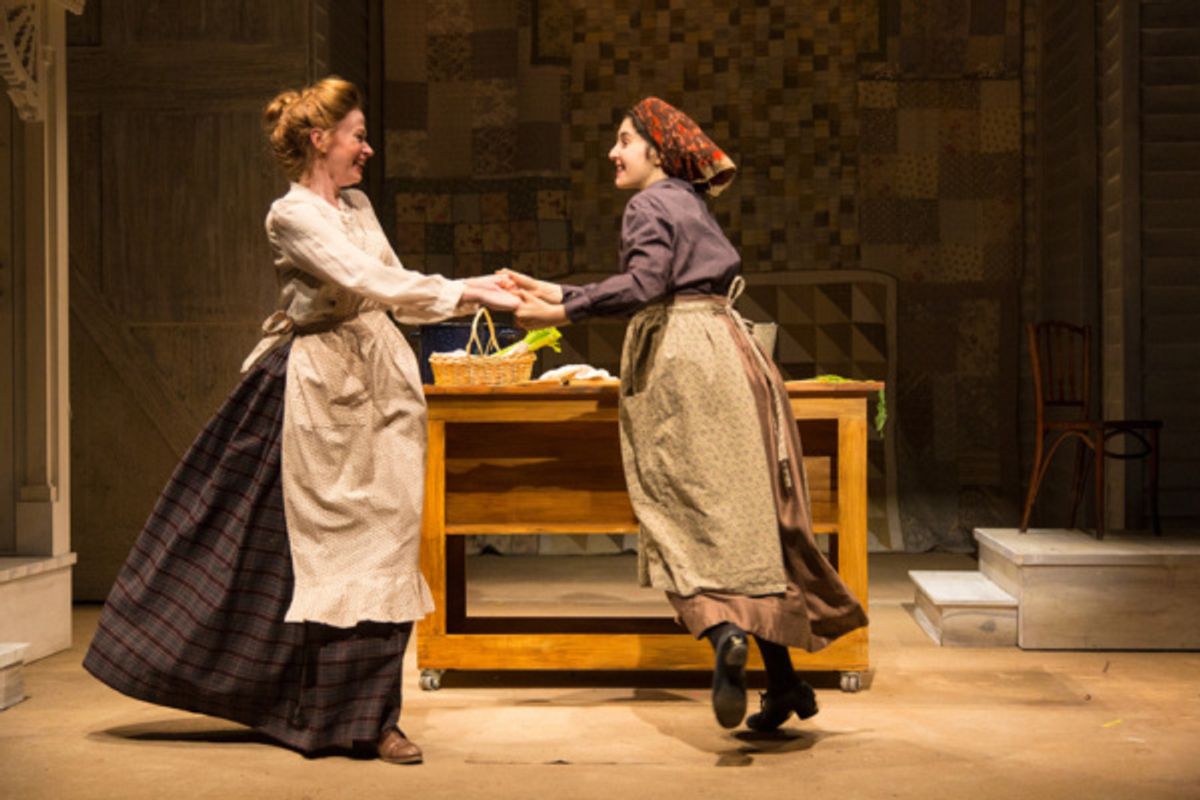 (L to R) Gretchen Hall and Lauriel Friedman in The Immigrant, written by Mark Harelik, conceived by Mark Harelik and Randal Myler, at George Street Playhouse, March 12 - April 7, 2019.     Photo by T. at 