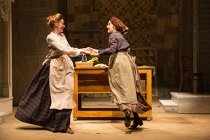 (L to R) Gretchen Hall and Lauriel Friedman in The Immigrant, written by Mark Harelik, conceived by Mark Harelik and Randal Myler, at George Street Playhouse, March 12 - April 7, 2019. Photo by T. @ BroadwayWorld (L to R) Gretchen Hall and Lauriel Friedman in The Immigrant, written by Mark Harelik Photo