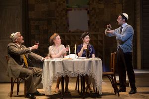 (L to R) R. Ward Duffy, Gretchen Hall, Lauriel Friedman, and Benjamin Pelteson in The Immigrant, written by Mark Harelik, conceived by Mark Harelik and Randal Myler, at George Street Playhouse, March @ BroadwayWorld (L to R) R. Ward Duffy, Gretchen Hall, Lauriel Friedman, and Benjamin Pelteson in The Photo