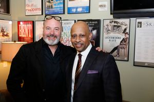 From left, scenic designer Michael Carnahan and creator/performer Ruben Santiago-Huds Photo