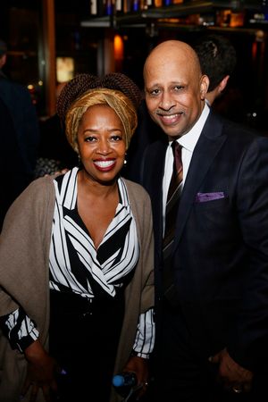 From left, actor Jennifer Leigh Warren and creator/performer Ruben Santiago-Hudson  Photo