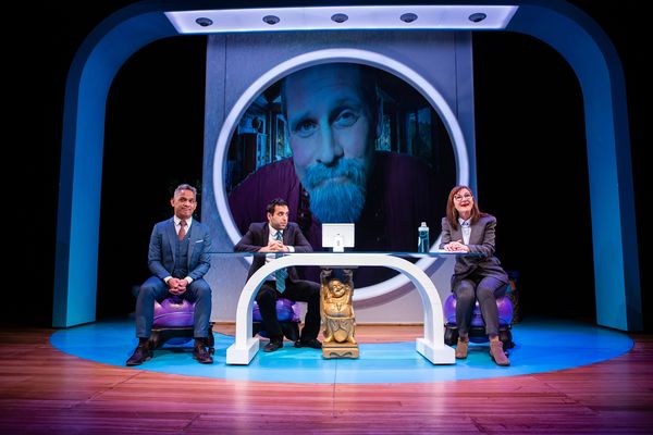 Fred (Ryan Morales), Raj (Bobak Cyrus Bakhtiari*), and Joan (Susi Damilano*) are on a Photo