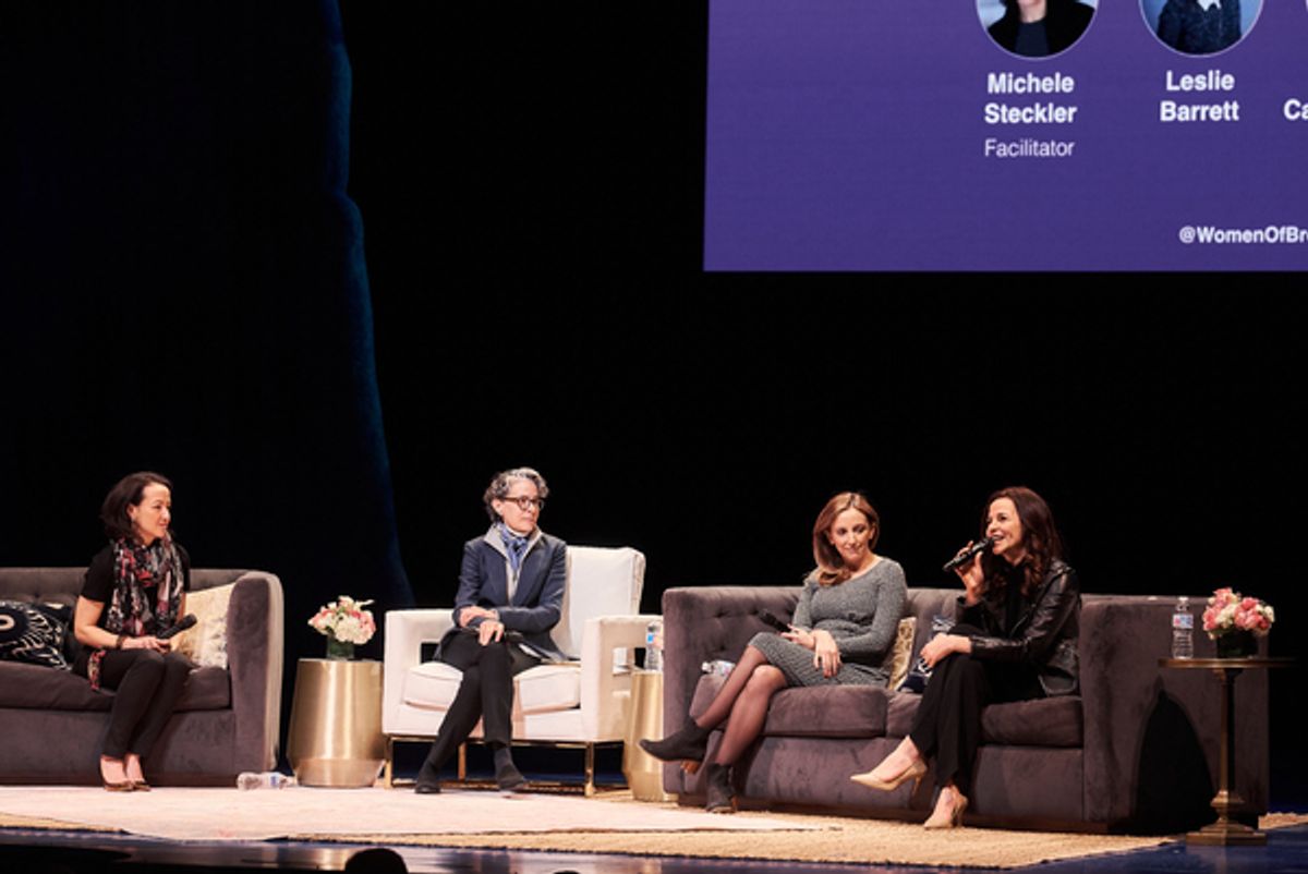 Leslie Barrett, Michele Steckler, Adrienne Campbellâ€“Holt, and Mandy Gonzalez  at 