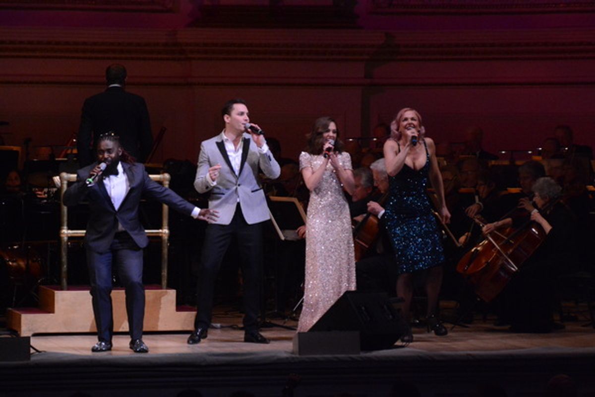 Mykal Kilgore, Ryan Silverman, Laura Osnes and Storn Large at 