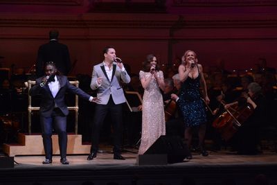 Mykal Kilgore, Ryan Silverman, Laura Osnes and Storn Large Photo