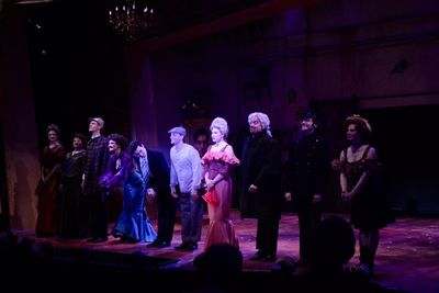 the Cast of A Gentleman's Guide to Love and Murder that includes-Mimi Bessette, Danny Photo