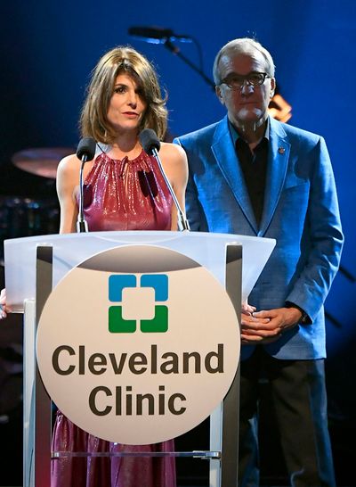 Co-Founder and Vice-Chairman of Keep Memory Alive Camille Ruvo (L) and Co-Founder and Photo