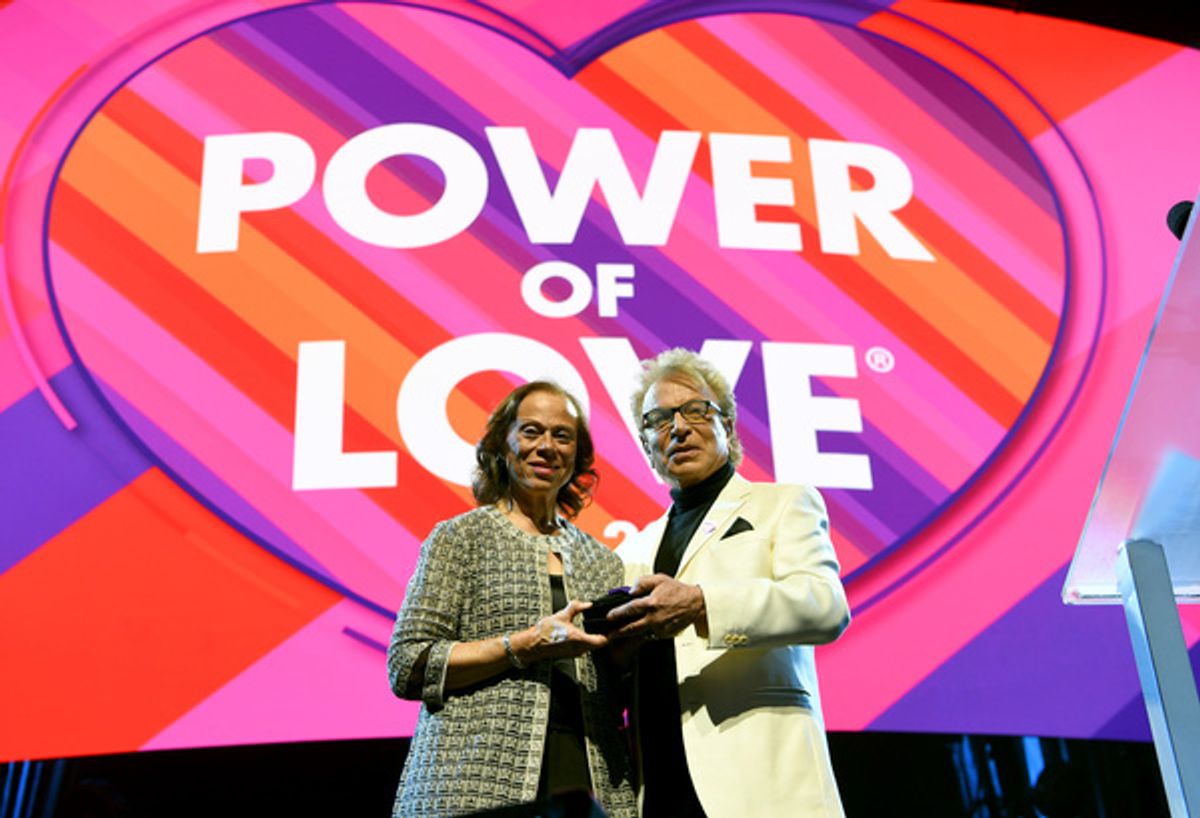 Lonnie Ali (L) and Siegfried Fischbacher at 