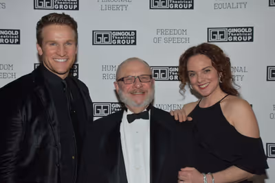 Claybourne Elder, Henry Aronson and Melissa Errico Photo