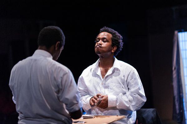 Jeremy Keith Hunter (Lincoln) and Louis E. Davis (Booth). Photo