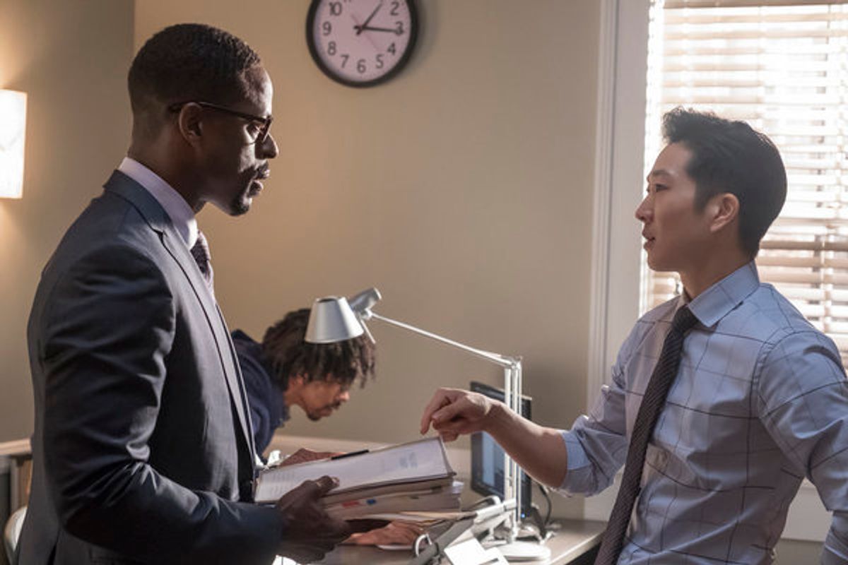 Sterling K. Brown as Randall Pearson, Tim Jo as Jae-won Yoo at 