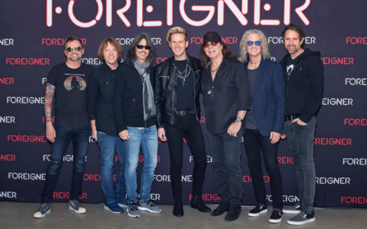 FOREIGNER with Geordie Brown.  March 17, 2019. Halifax, NS  Timothy Richard Photography. at Star Of JUKEBOX HERO Musical Crashes Foreigner Concert With Surprise Guest Appearance