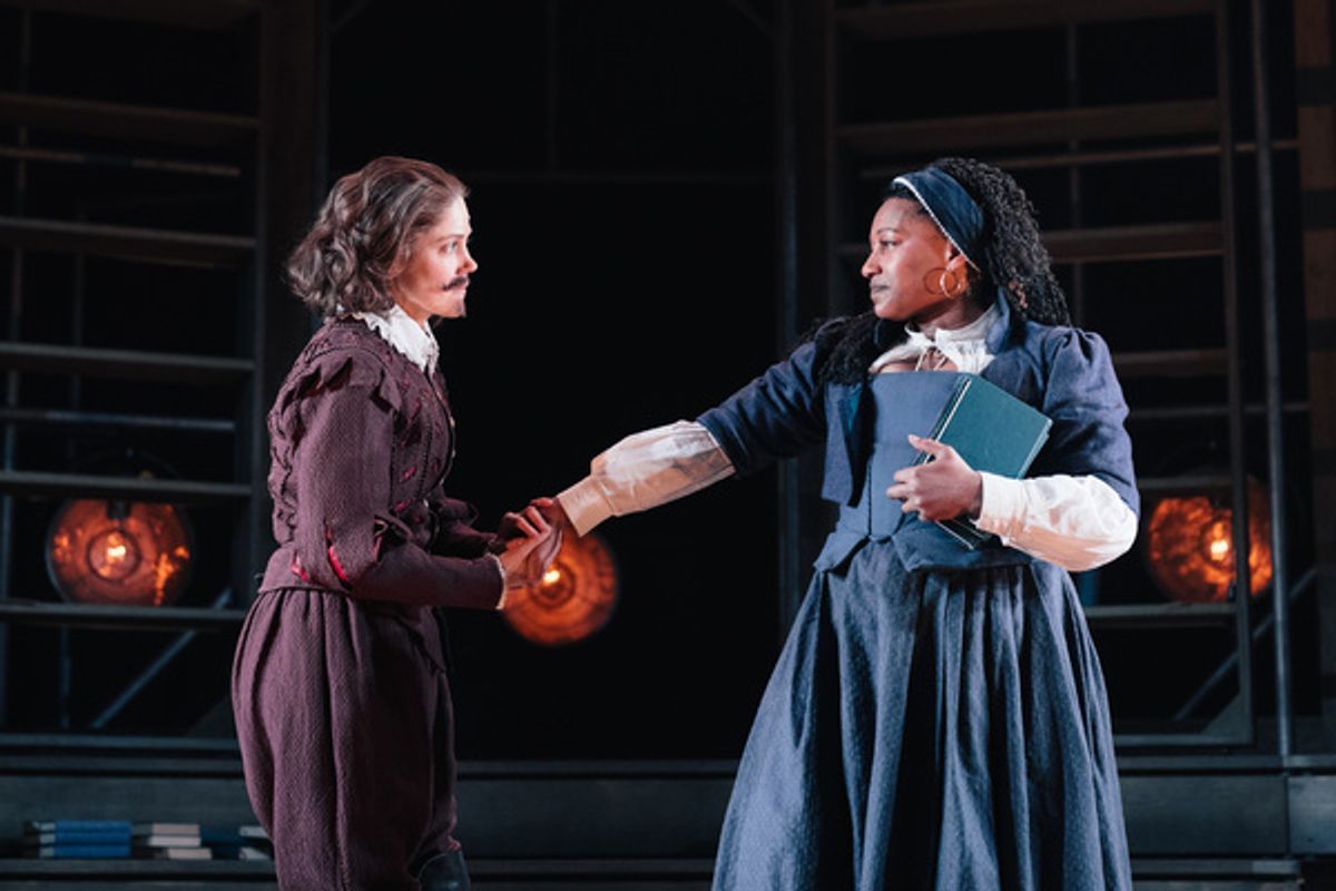 Charity Wakefield and Clare Perkins at 