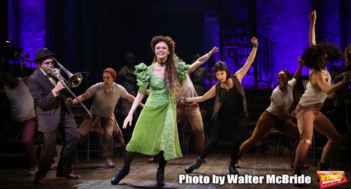 Amber Gray and Eva Noblezada at 