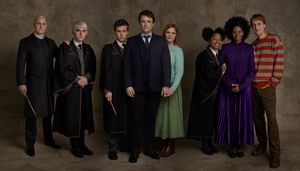 onno Roberts (as Draco Malfoy), Bubba Weiler (as Scorpius Malfoy), Nicholas Podany (as Albus Potter), James Snyder (as Harry Potter), Diane Davis (as Ginny Potter), Nadia Brown (as Rose Granger-Weasley), Jenny Jules (as Hermione Granger), Matt Mueller (as @ BroadwayWorld onno Roberts (as Draco Malfoy), Bubba Weiler (as Scorpius Malfoy), Nicholas Podany (a Photo