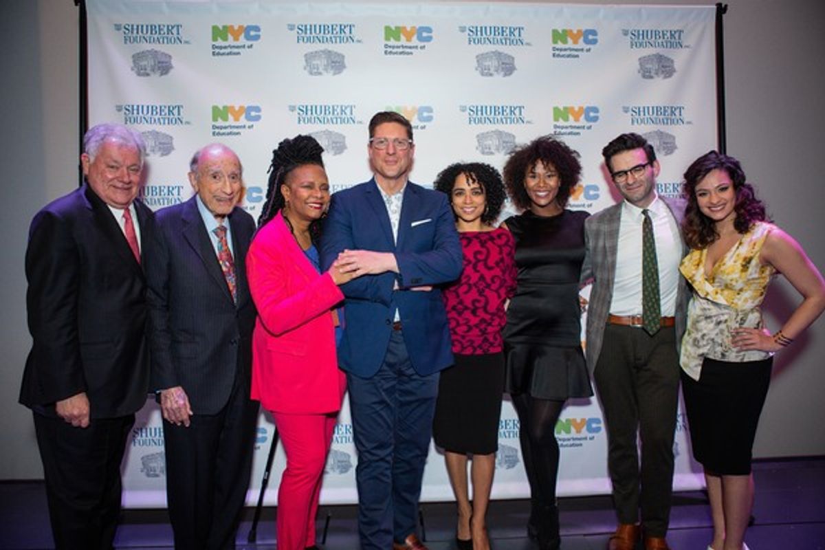 Robert E. Wankel, Michael I. Sovern, Tonya Pinkins, Christopher Sieber, Lauren Ridloff, Christina Soujous, Joe Iconis, and Isabelle McCalla at 