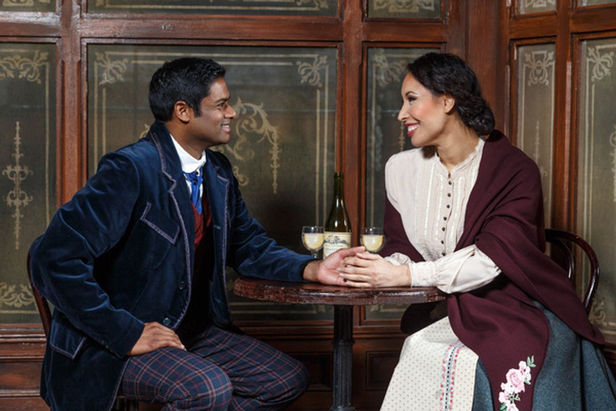 Rodolfo (Sean Panikkar), and MimÃ¬ (Nicole Cabell) at the CafÃ© Momus
 at 