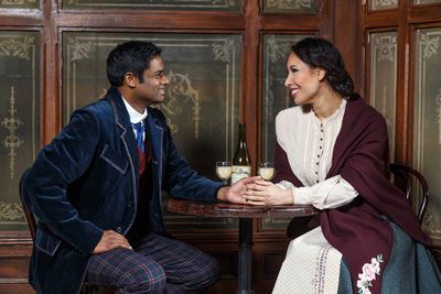 Rodolfo (Sean Panikkar), and MimÃ¬ (Nicole Cabell) at the CafÃ© Momus
 Photo