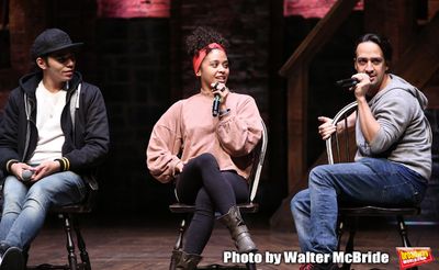 Anthony Lee Medina, Sasha Hollinger with Lin-Manuel Miranda Photo
