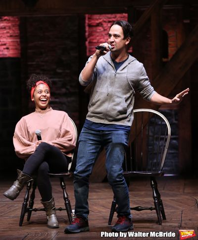 Sasha Hollinger with Lin-Manuel Miranda  Photo