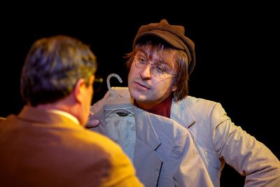 Phil Powers as Leon Wildes and Forrest Hejkal as John Lennon Photo