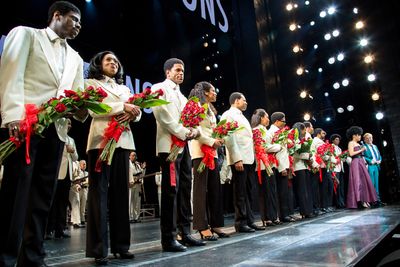 Dominique Morisseau, Des McAnuff, and cast members of AIN'T TOO PROUD Photo