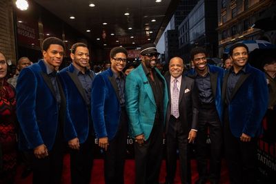 Jeremy Pope, Derrick Baskin, James Harkness, Otis Williams,  Berry Gordy, Jawan M. Ja Photo