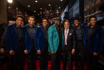 Jeremy Pope, Derrick Baskin, James Harkness, Otis Williams,  Berry Gordy, Jawan M. Ja Photo