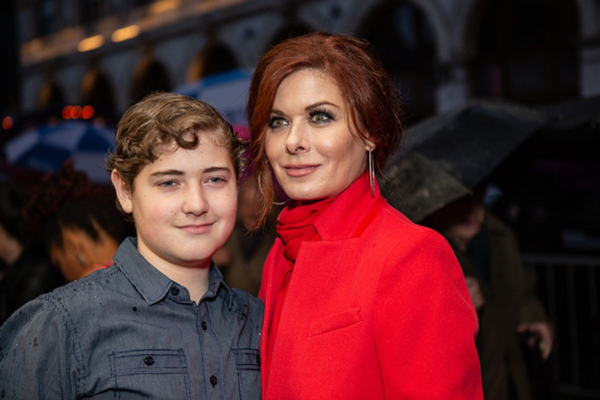 Debra Messing and Son at 