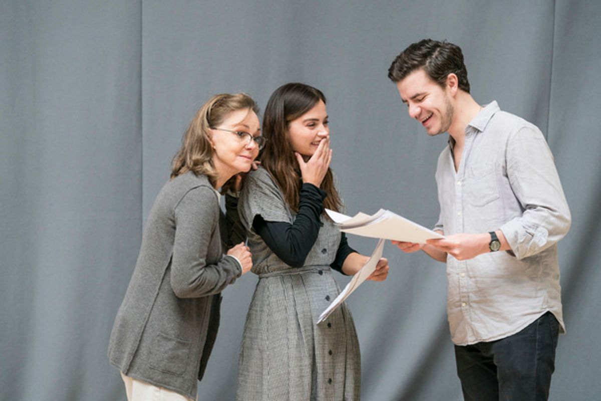 Sally Field, Jenna Coleman and Oliver Johnstone at 
