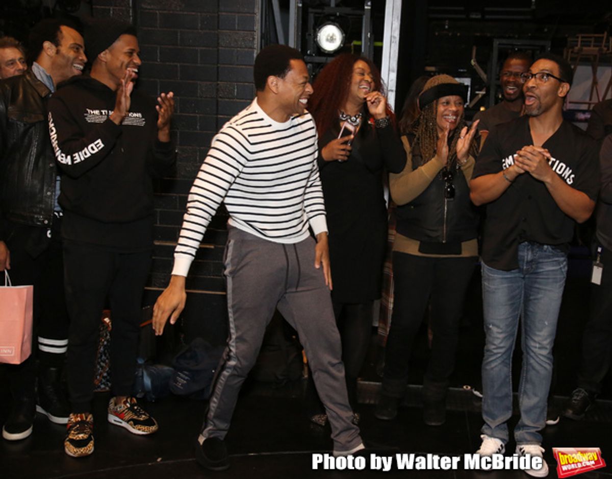 James Harkness, Jeremy Pope and Derrick Baskin with E. Clayton Cornelious  at 