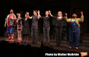 Nick Kohn, Grace Choi, Veronica J. Kuehn, Matt Dengler, Jason Jacoby, Jamie Glickman and Lacretta during "Avenue Q" Celebrates World Puppetry Day Curtain Call @ BroadwayWorld Nick Kohn, Grace Choi, Veronica J. Kuehn, Matt Dengler, Jason Jacoby, Jamie Glickman Photo