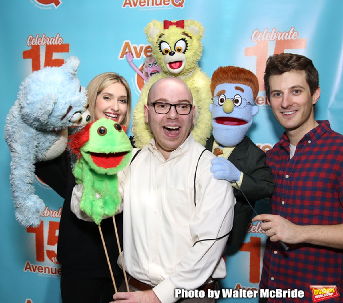  Jamie Glickman and Matt Dengler with Avenue Q & Puppetry Fans  at 